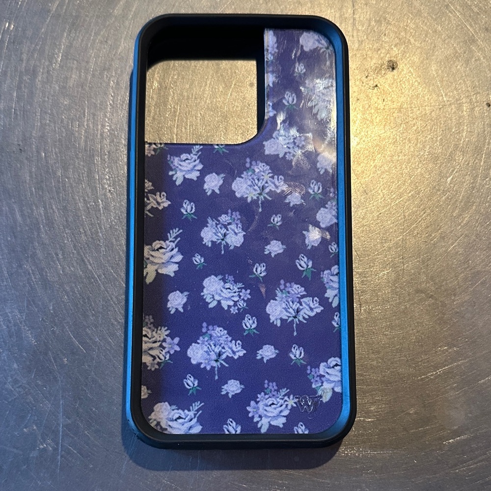 Wildflowers Blue Floral Phone Case Elegant Design